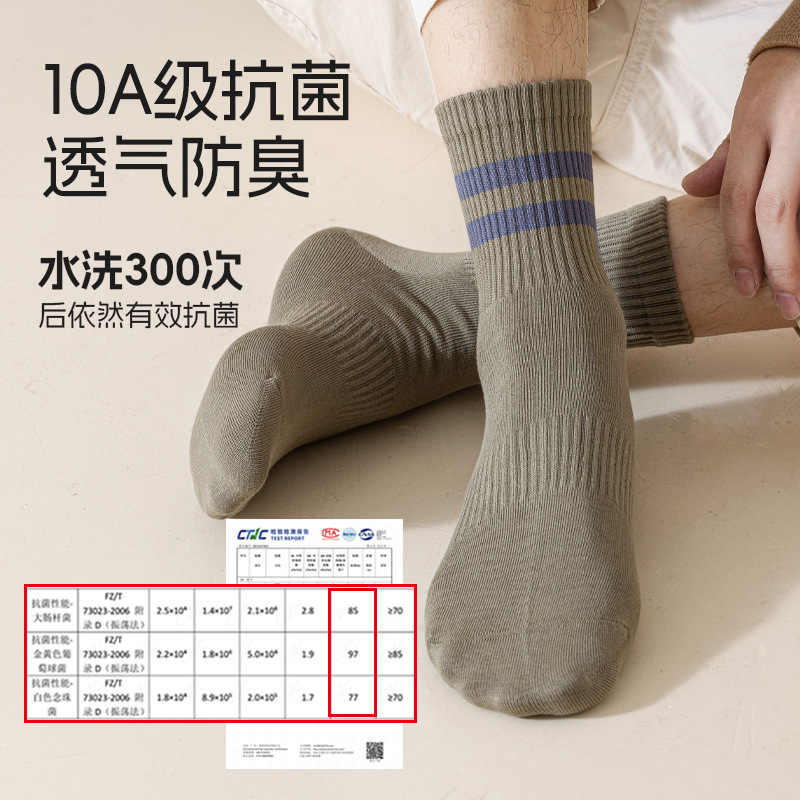 运动、休闲棉袜实物图