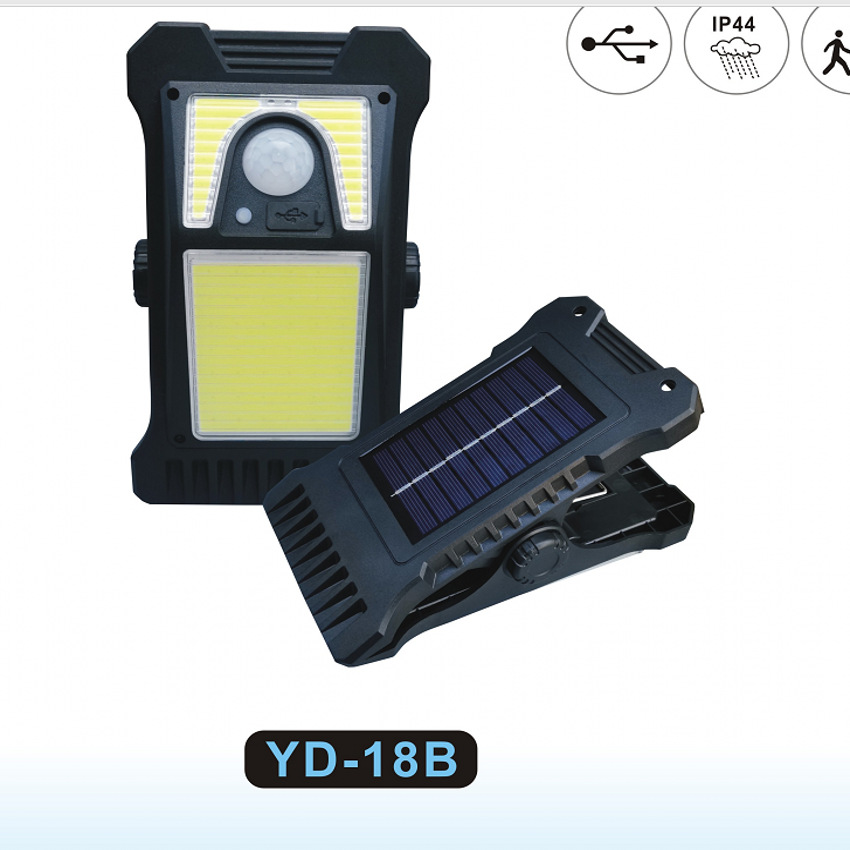 Cross-Border New Solar Clamp Light Camping Light Home Garden Garden Light Outdoor Lighting Emergency Application Scenario