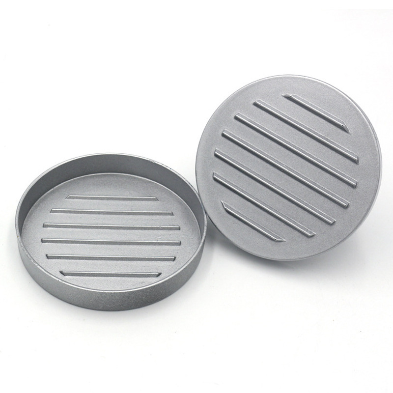 Manual aluminum alloy hamburger press non-stick coated wooden handle hamburger press creative kitchen tool details Picture