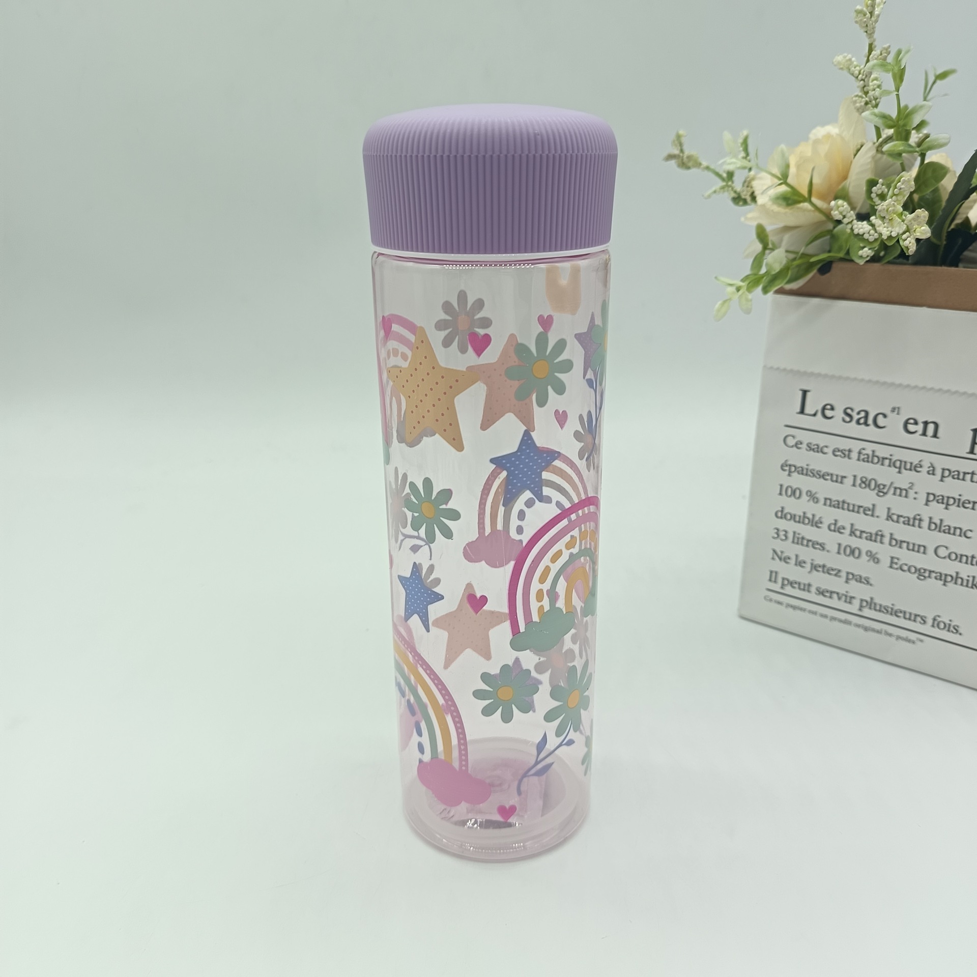 Amazon wholesale summer space cup with screw cap for direct drinking, cute and girlish water cup, portable sports water bottle details Picture