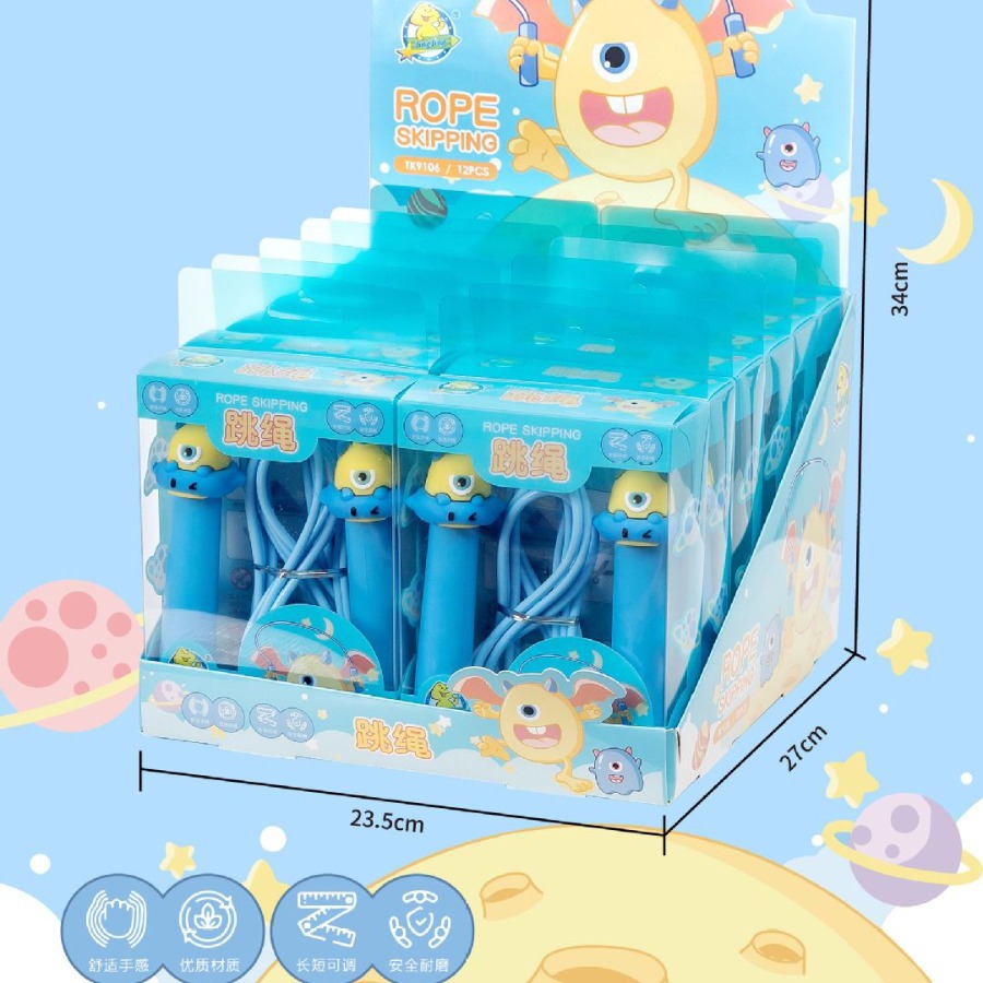 Customized manufacturer's children's skipping rope, cute cartoon animal sports racing, no knots, fitness cute pet cartoon skipping rope Specification image