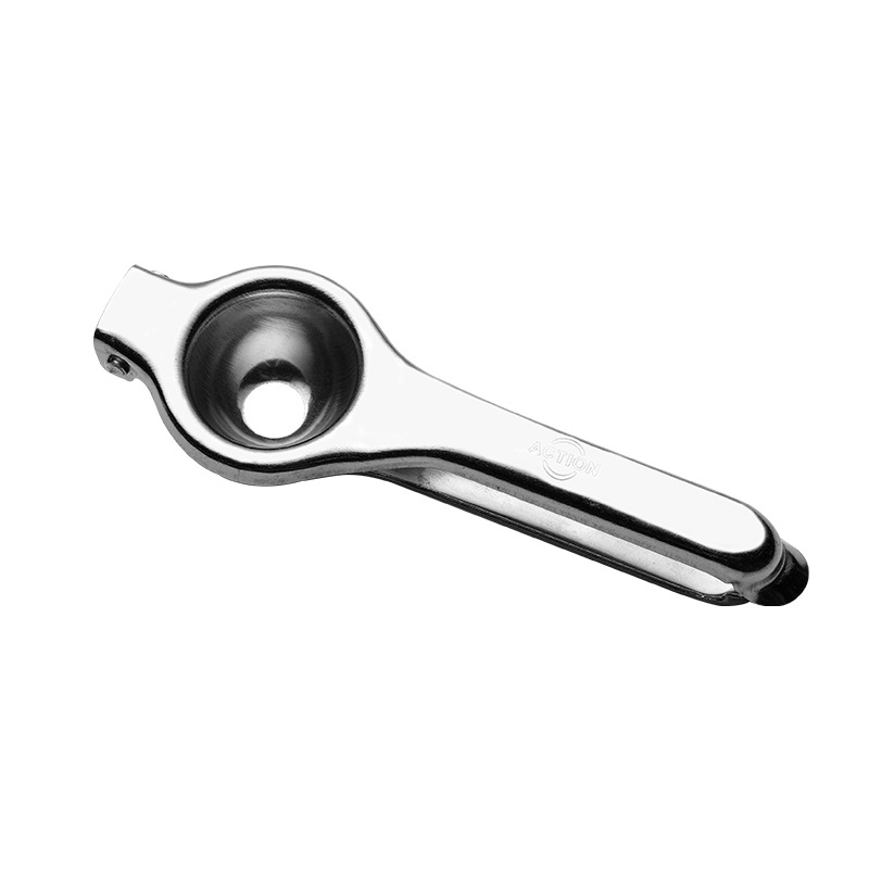 批发不锈钢柠檬夹 手动柠檬压 厨房小工具 橙子压汁器 水果压榨夹白底实物图