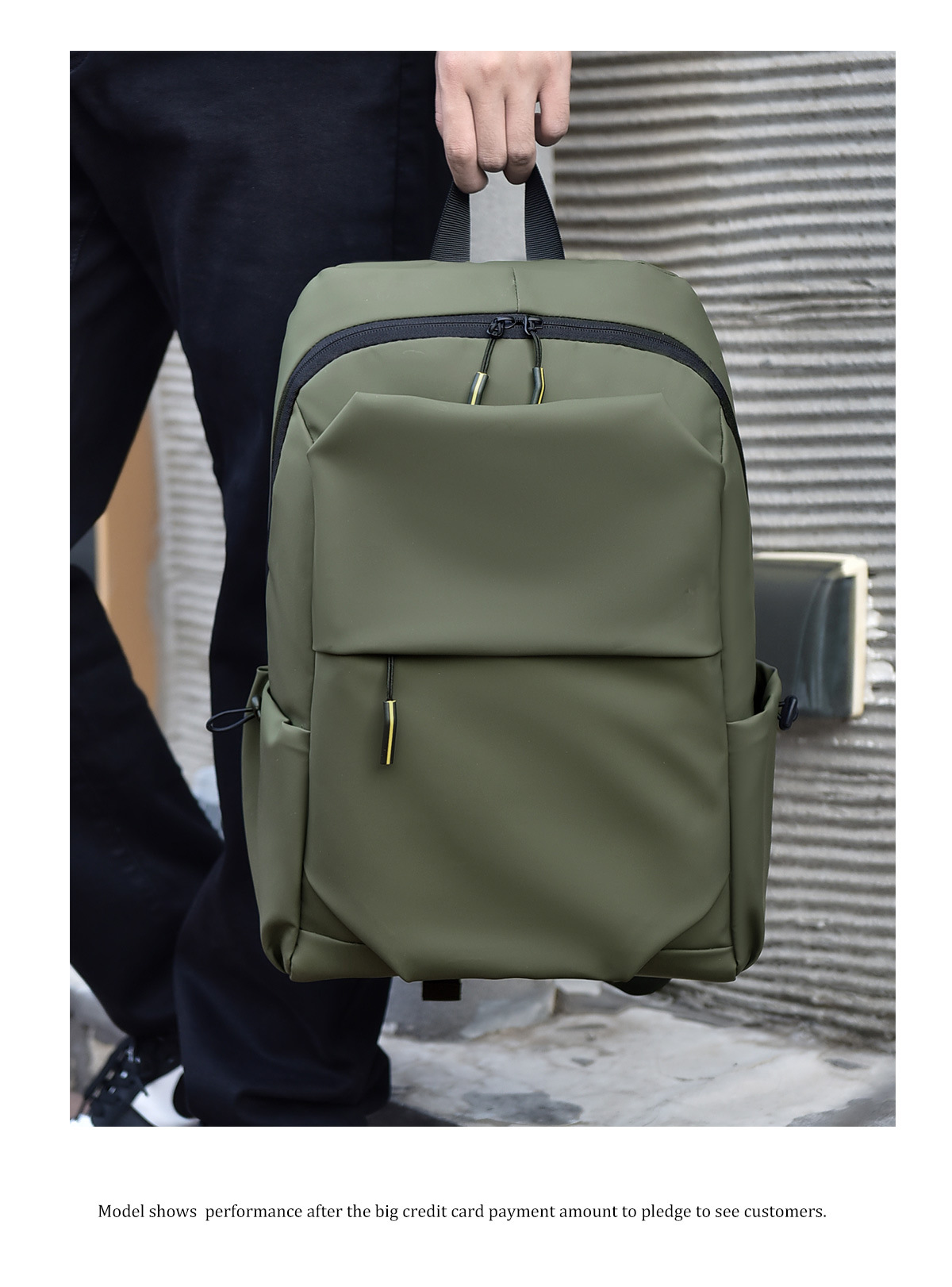 双肩包批发洋气复古潮流质感笔记本电脑包户外休闲防溅水旅行背包详情21