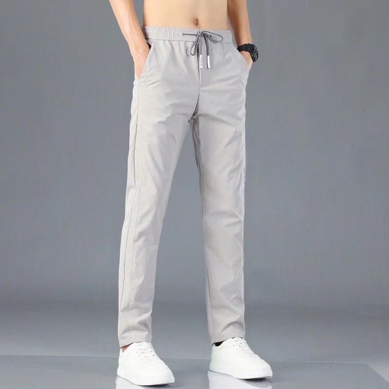 Men's autumn new stylish and trendy Korean-style slim-fit large-sized black label straight-leg light business sport trousers Application Scenario