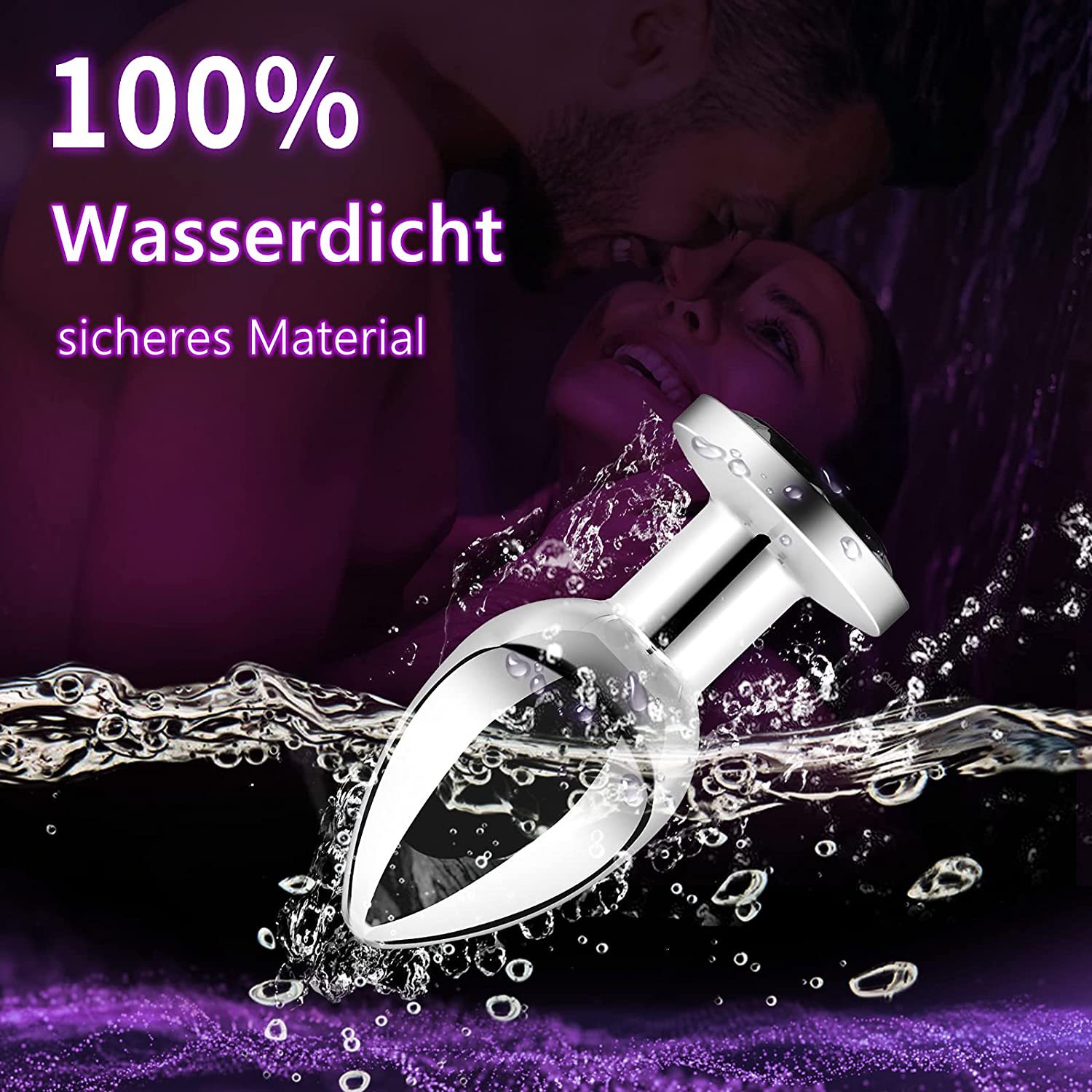 Metal remote control anal plug magnetic charging powerful vibrator massager, suitable for both men and women, adult products details Picture