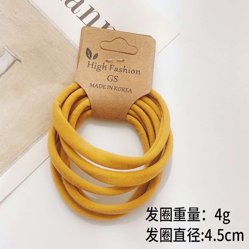 Korean Version Of Seamless Candy Color Basic Hair Circle Seamless Hair Rope Elastic Head Rope Hair Band Hair Accessories Woman Application Scenario
