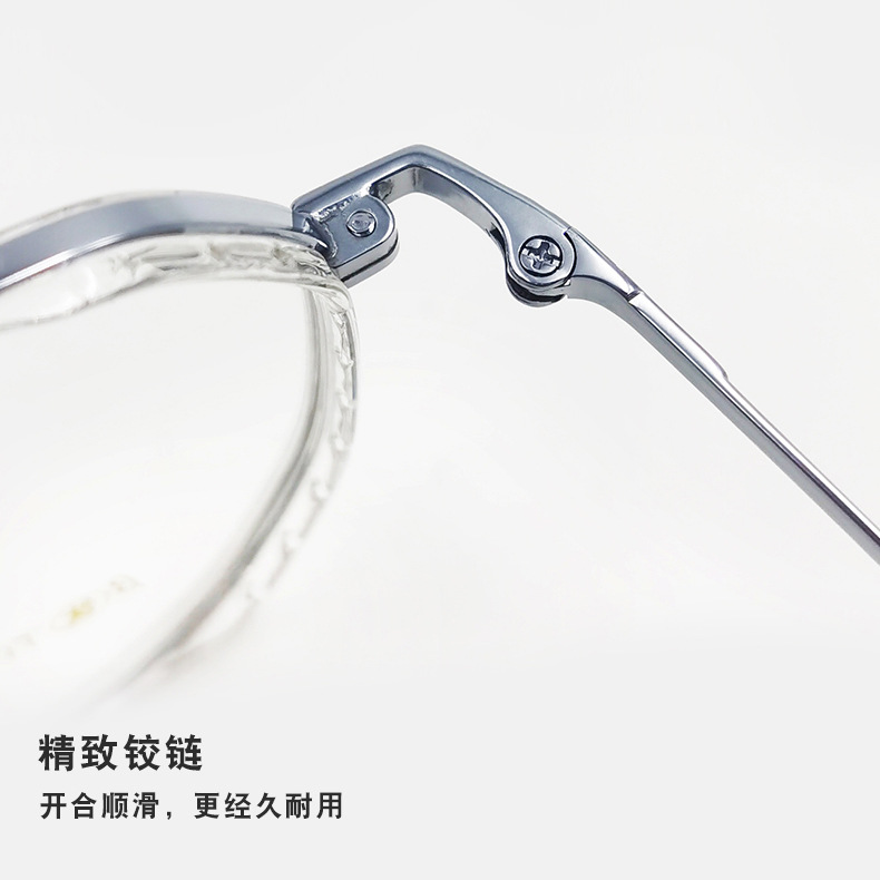 Pure titanium glasses frame, small-framed glasses, wide-rimmed glasses, titanium glasses frame, suitable for both men and women, height 102722 Item Picture