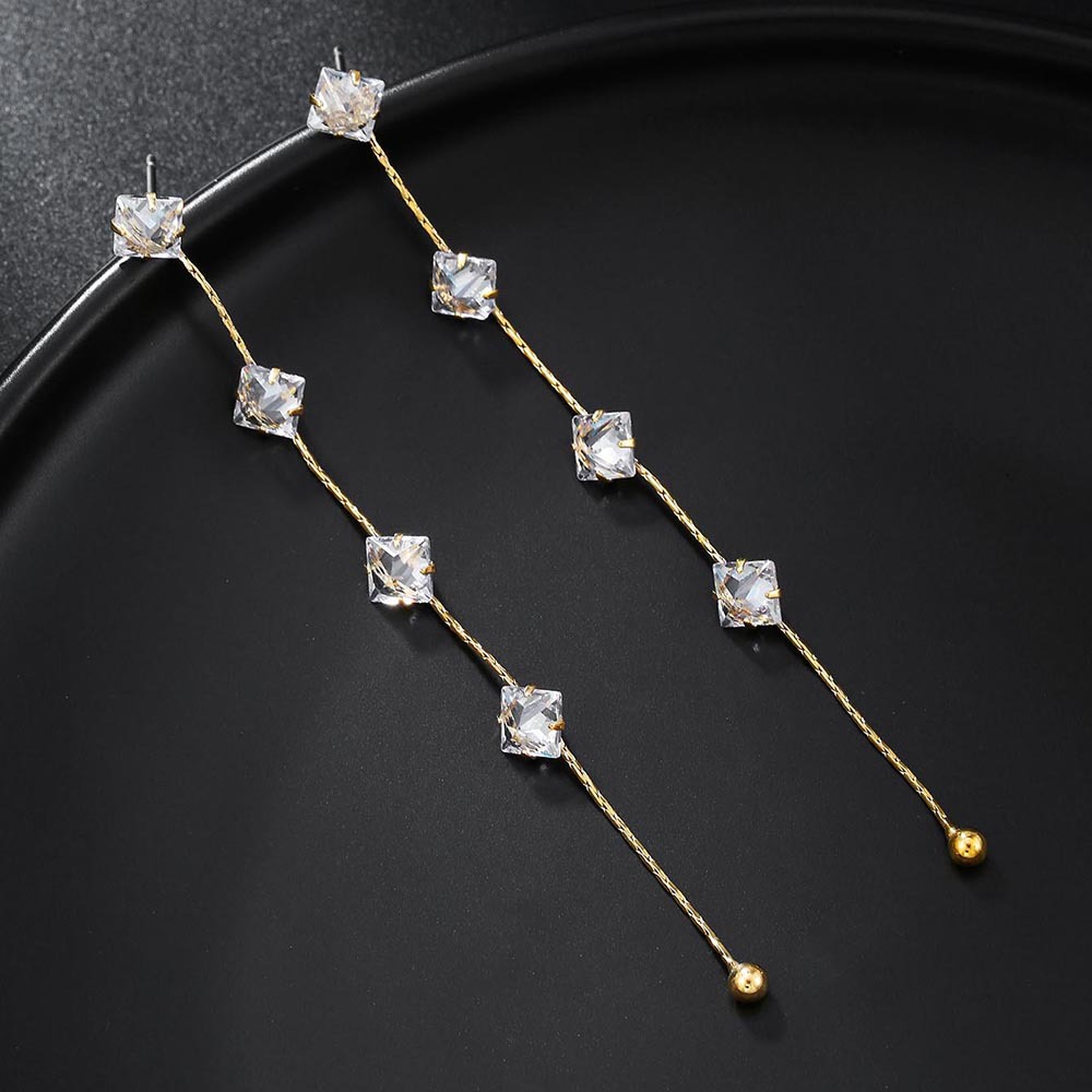 diy water diamond claw chain, welded earrings, tassel accessories, earrings, versatile heart-shaped round five-pointed star ear strings wholesale