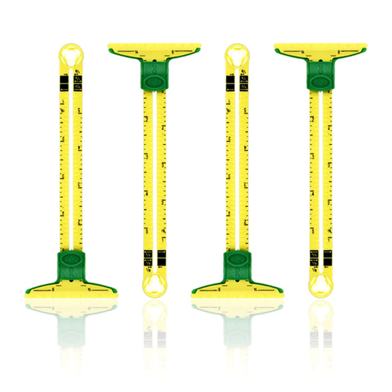 5-In-1 Plastic Plain Cloth Measuring Ruler Sewing And Weaving Fabric Edging Ruler Creative Multi-Purpose Patchwork Ruler Factory Direct Sales Specification drawing