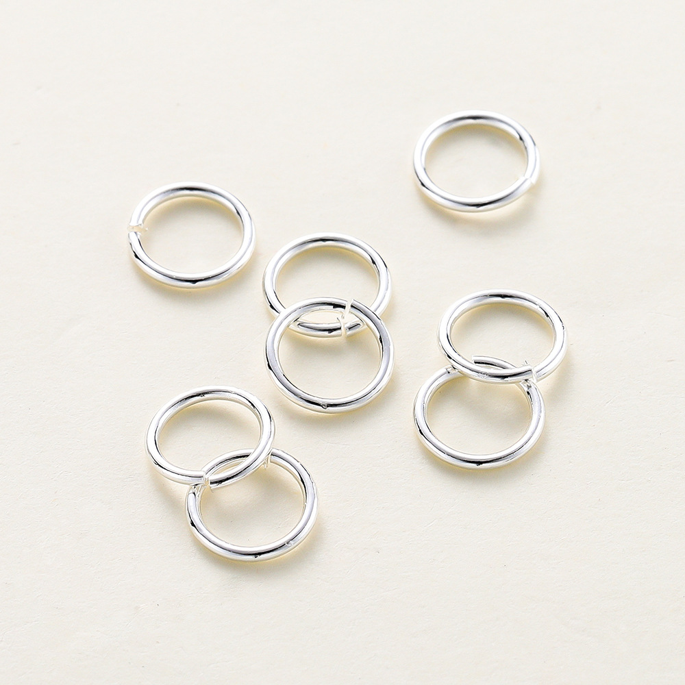 14K18k Copper Electroplating Color Preserving Real Gold Single Loop Open Loop Diy First Accessories Closed Flat Loop Connecting Ring Application Scenario