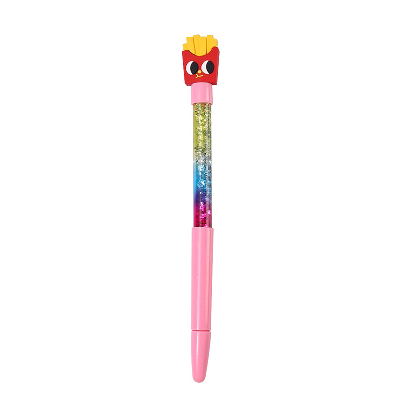 Yqiduo Cartoon Soft Glue Shape Quicksand Fairy Stick Unisex Pen Girl High Appearance Level Gift Pen Office Signature Pen Item Picture