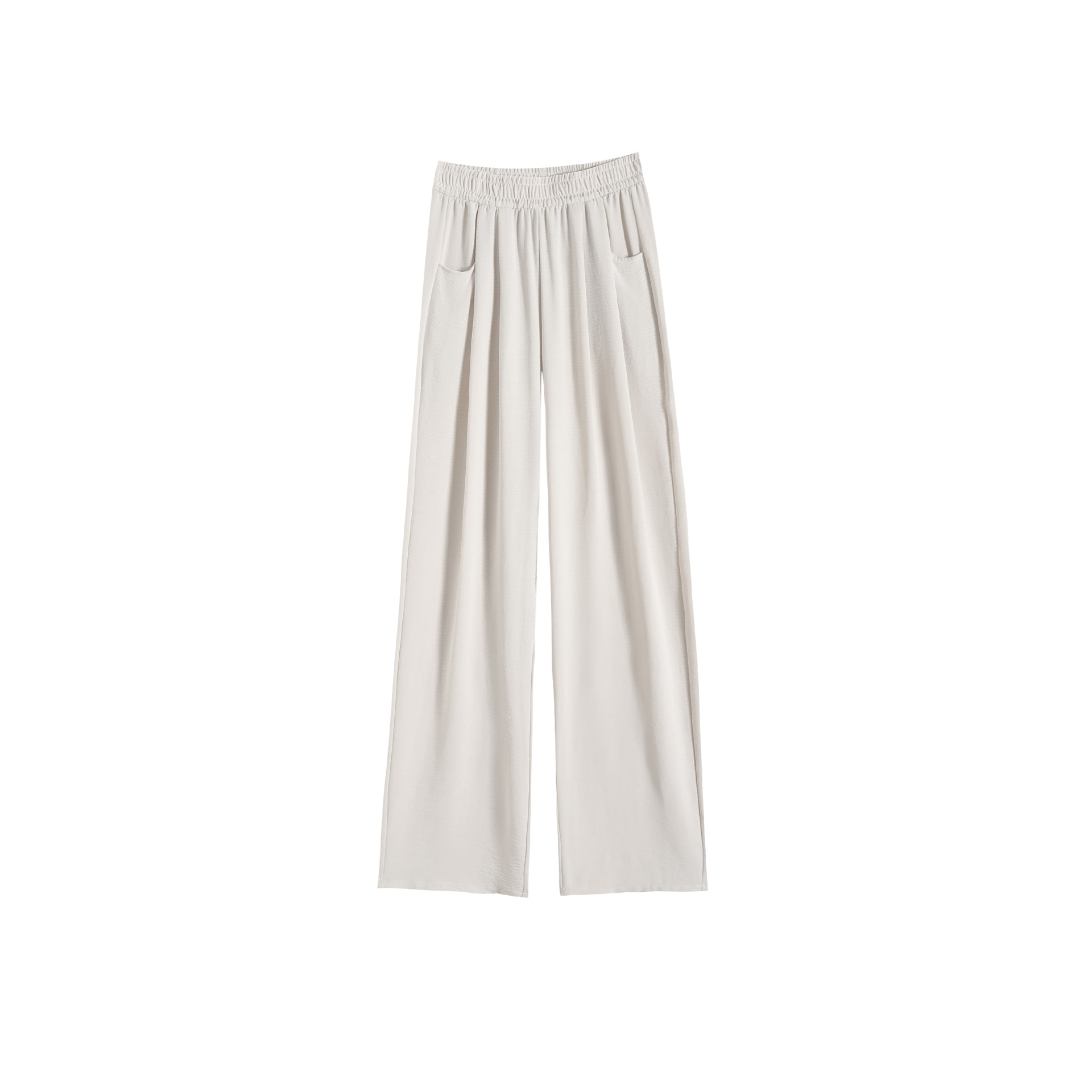 The 2024 new style of ice silk wide-leg pants for women: high-waisted, loose-fitting, casual summer, thin texture, laid-back style Yamamoto pants Application Scenario