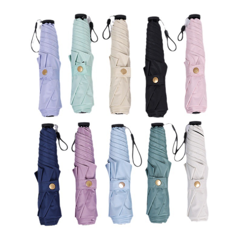 Ultra-light carbon fiber three-fold all-weather feather umbrella, portable pencil UV protection, sun protection and shade sun umbrella Item Picture