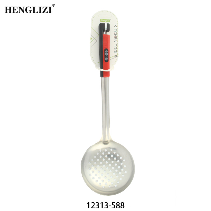 Cross-border household stainless steel spatula Soup spoon Frying spatula slotted spoon Non-stick pan non-slip Korean handle kitchen utensils Item Picture