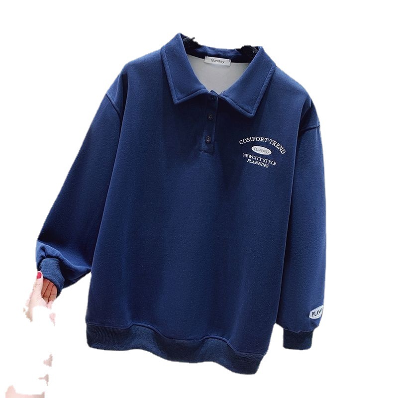 Pure Cotton Vintage Day Stand Collar Embroidery Hoodie Female 2023 Autumn And Winter New Thin Style College Style Top Students Item Picture