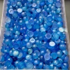 Aliexpress best-selling natural blue chalcedony stone ring face 8mm stone patch DIY bead accessories wholesale bare stone Specification image