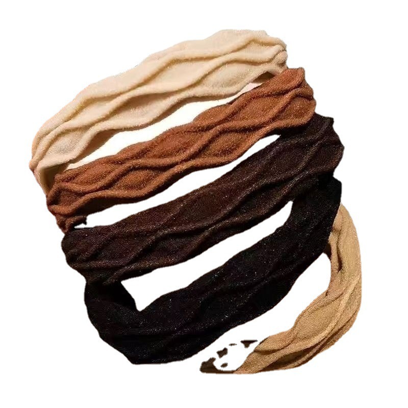 Simple Scrunchie Thick High Elastic Seamless Headband Headwear Hair Accessories Leather Band Ins Head Students High Appearance Level Super Item Picture