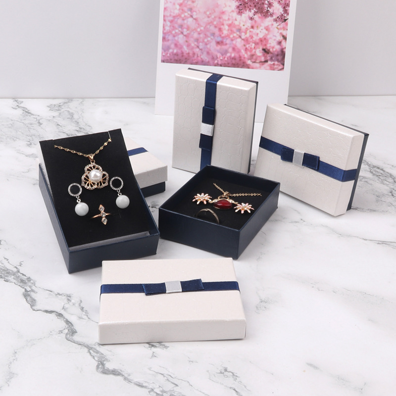 Paper Jewelry Box Box Packing Box Earrings Storage Gift Box Ring Jewelry Box Necklace Bracelet Lid