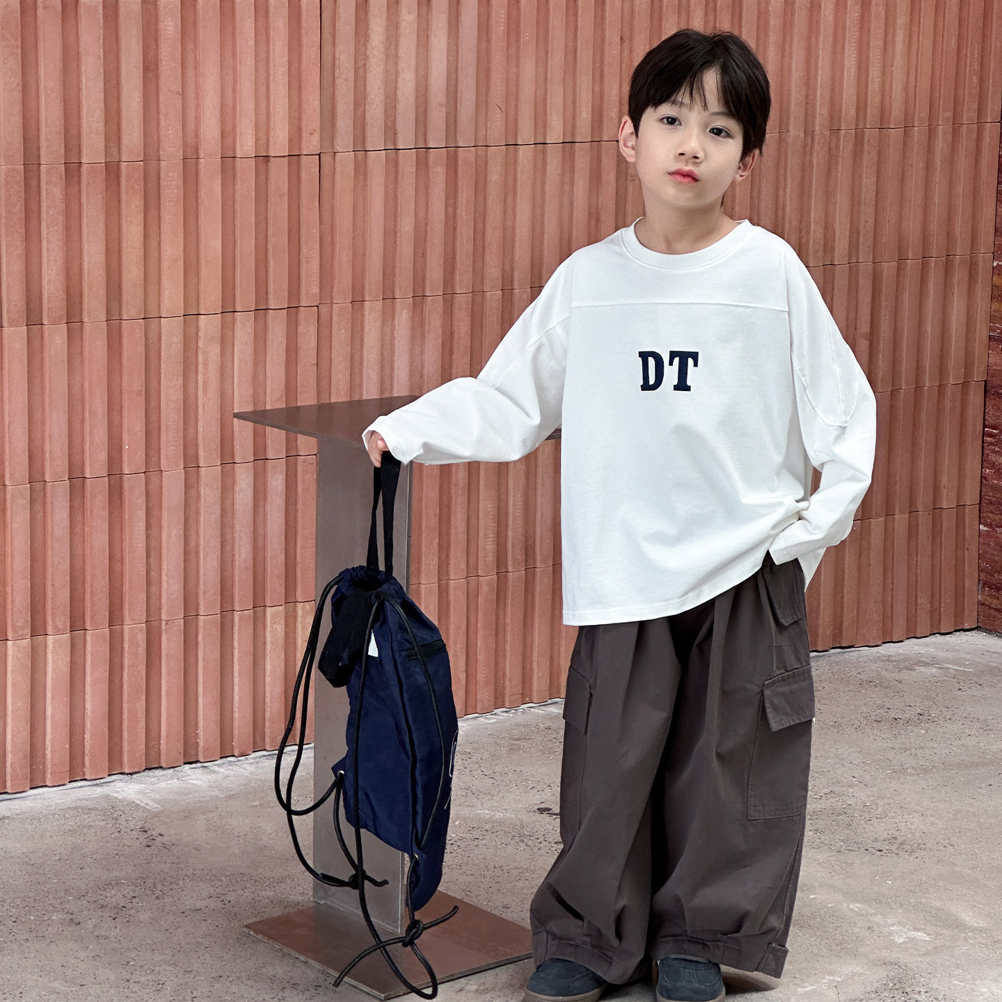 儿童长袖t恤男童纯棉打底衫春秋款2025新款中大童小男孩休闲上衣