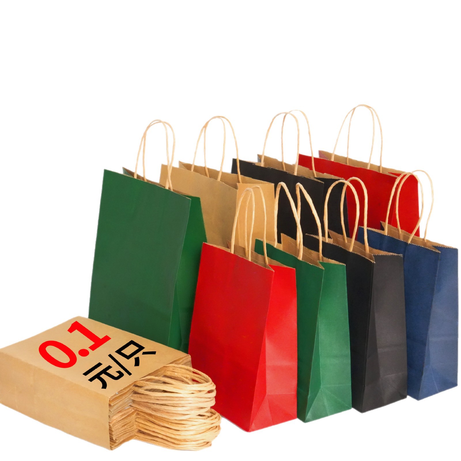 Customized handbags, kraft paper bags, Children's Day gift bags, coffee and beverage takeout packaging bags, factory source wholesale Item Picture