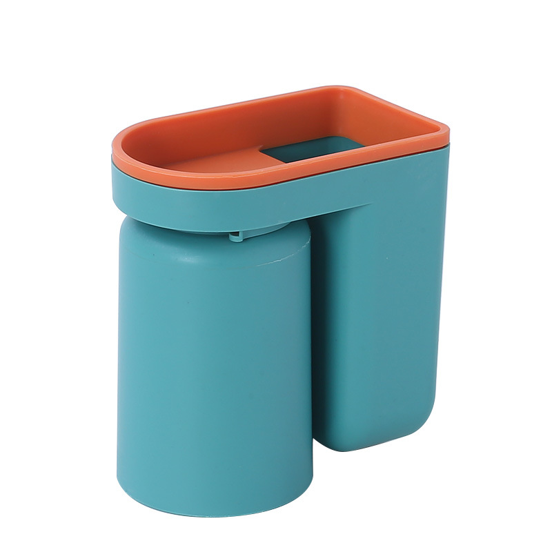 Toothbrush rack, no need for drilling, light luxury mouthwash cup, brushing cup, wall-mounted bathroom storage box, couple's tooth cylinder Item Picture