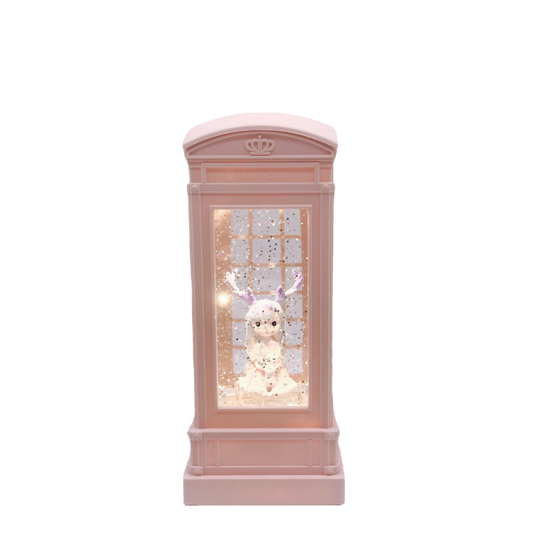Girl Birthday Gift Phone Box Waterflood Light Music Box Aisha Ballet Girl Creative Music Box Decoration Item Picture