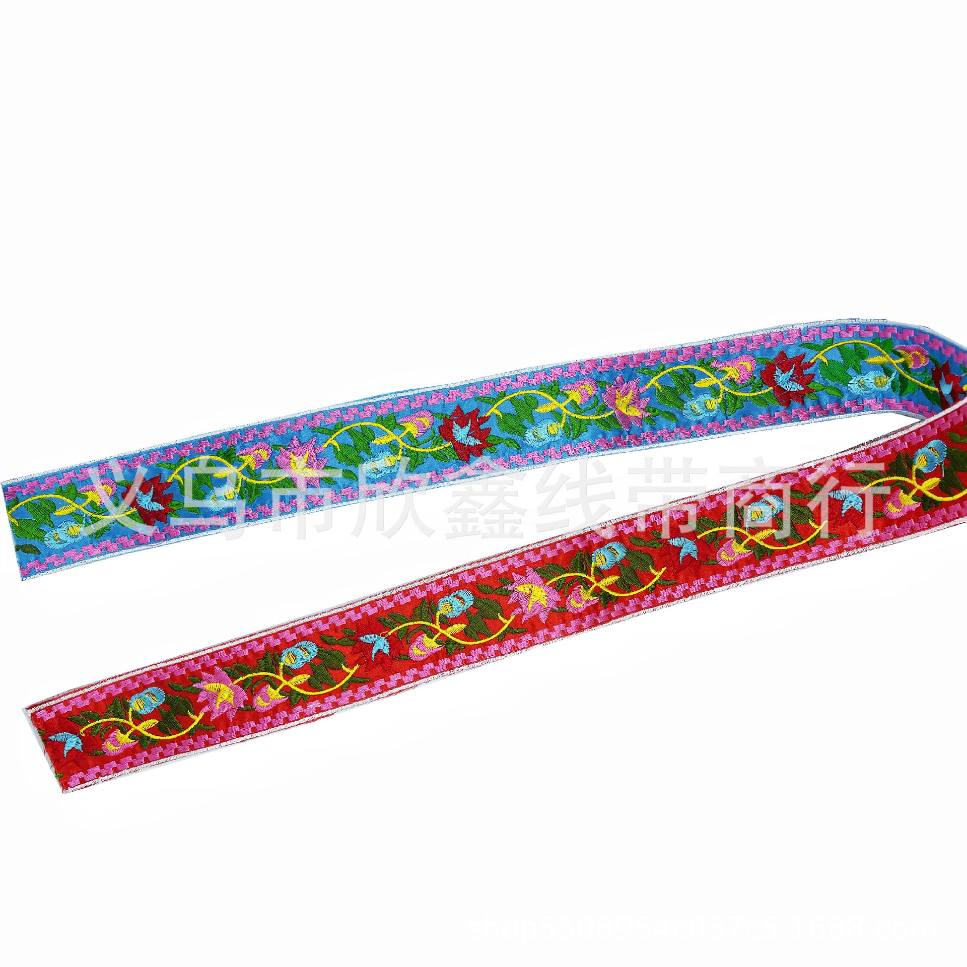 Manufacturers Wholesale Vintage Ethnic Style Embroidery Lace Clothing Accessories Minority Skirt Decoration Back Rubber Lace details Picture