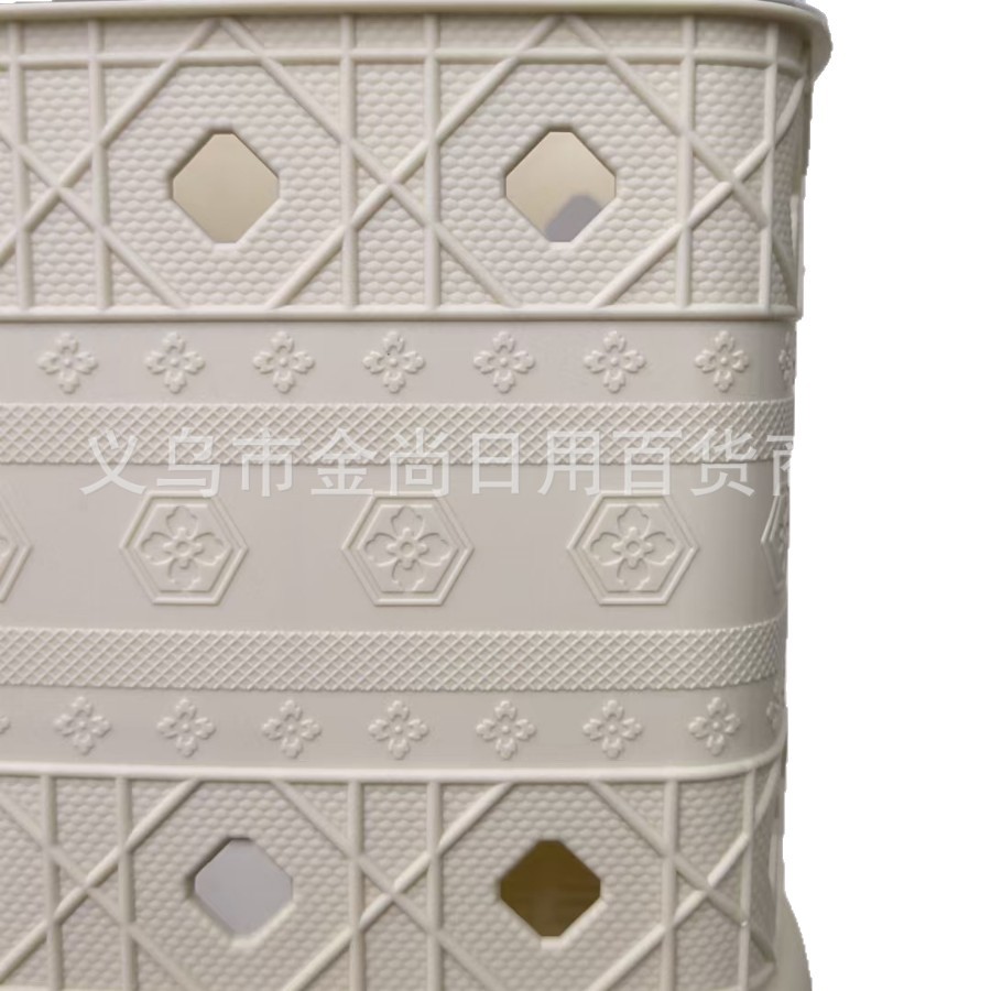 New diamond-shaped flower plastic three-compartment 筷笼 professional draining chopstick holder for kitchen and living room Item Picture