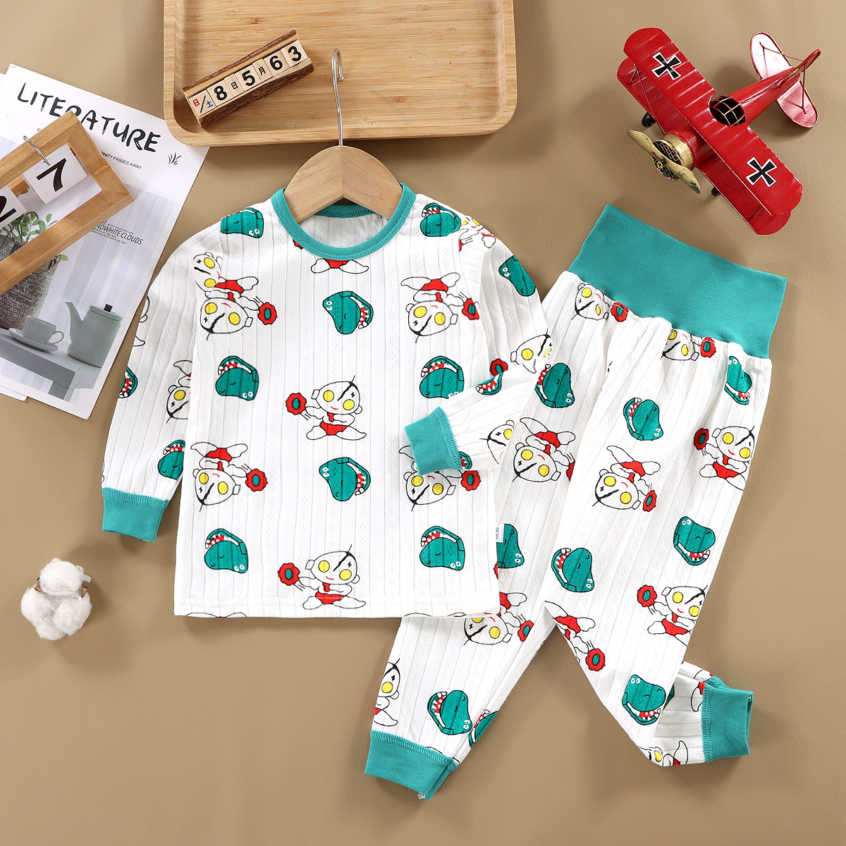 儿童内衣套装细节图