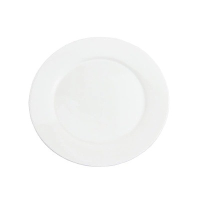 Hotel Restaurant Tableware Table Pure White Bone China Flat Plate Dish Western Steak Plate Round Plate Buffet Plate Item Picture