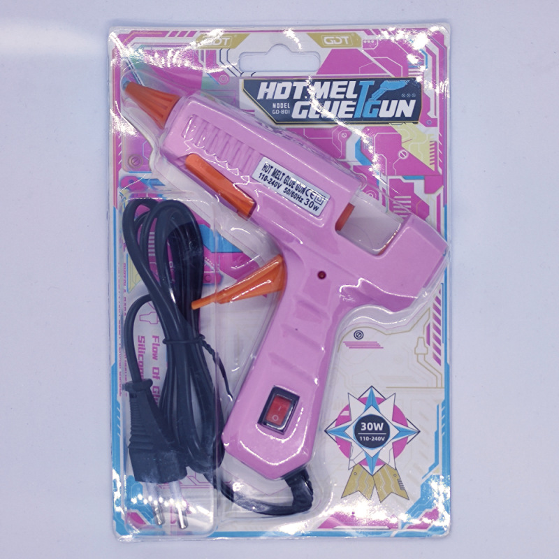 GDT hot melt glue gun 30W small glue gun with switch, multi-color new model available, factory direct sales details Picture