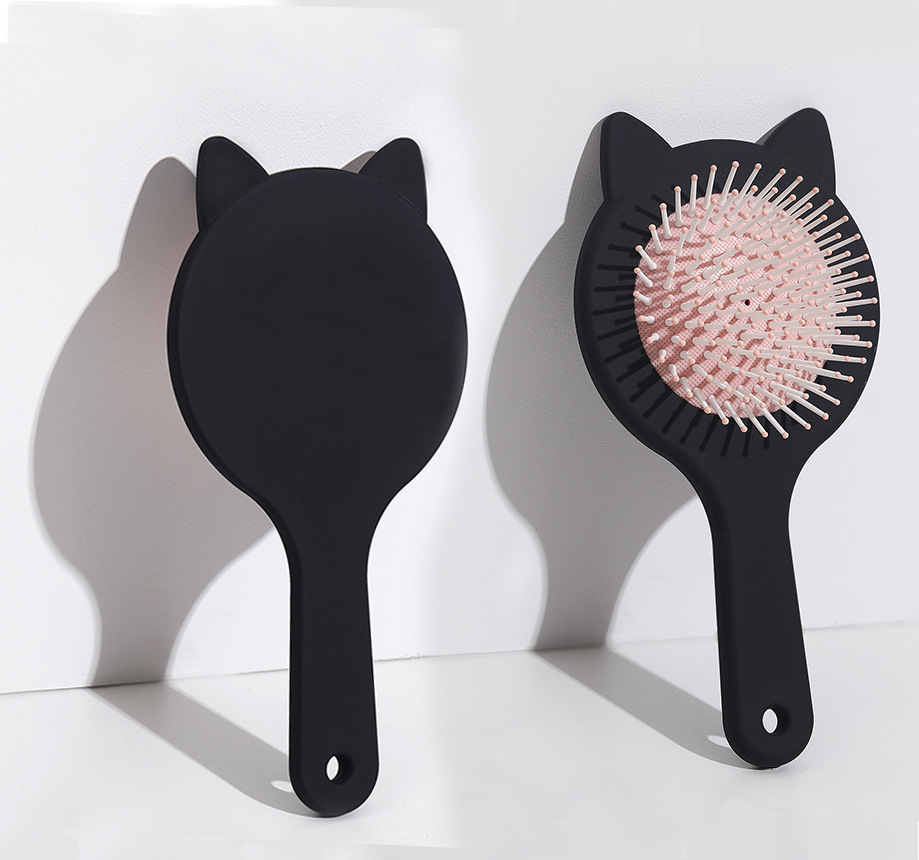 Black cat comb pink air cushion comb electroplated air bag comb ear style mirror comb spot air cushion comb