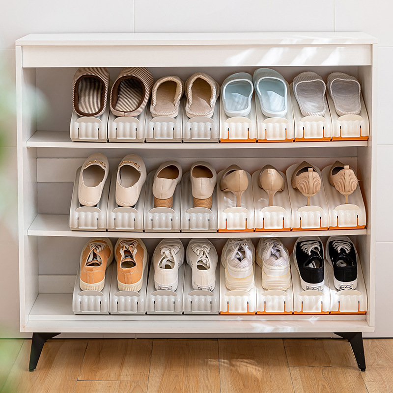 Phoenix Fully Adjustable Shoe Rack Folding Double Layer Shoe Bracket Space Saving Shoe Storage Accessories Shoe Cabinet Layered Storage Rack Specification drawing