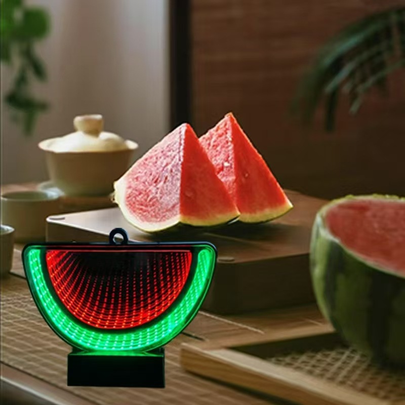 Cross-border new deep-sea multi-layer mirror 3D tunnel light flexible display table decorative neon light illuminated led shaped color light pic 7
