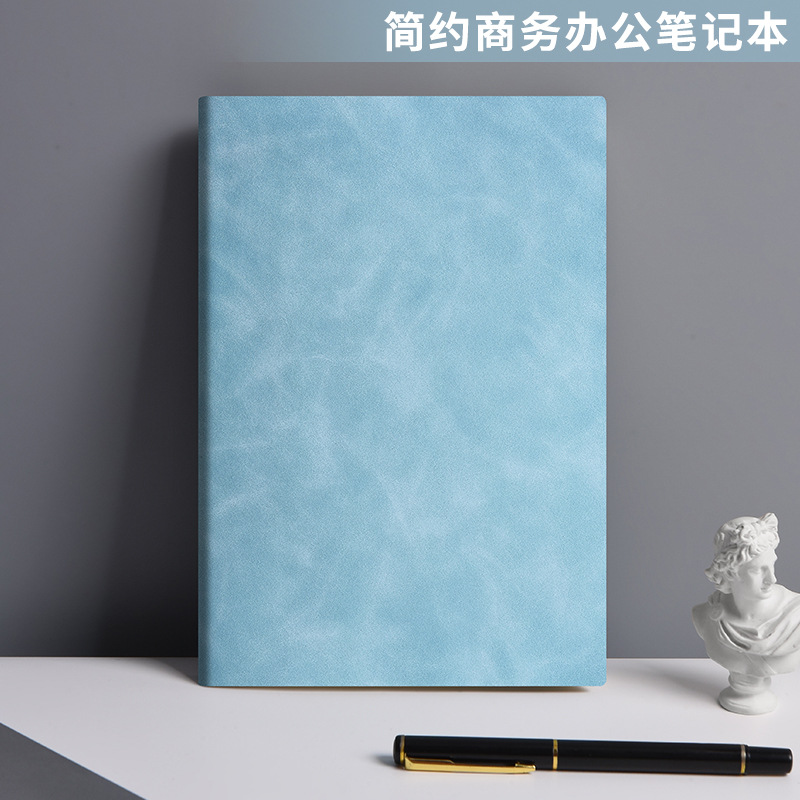 A5商务办公羊巴皮肤感笔记本记事本企业会议记录本学生本可印LOGO