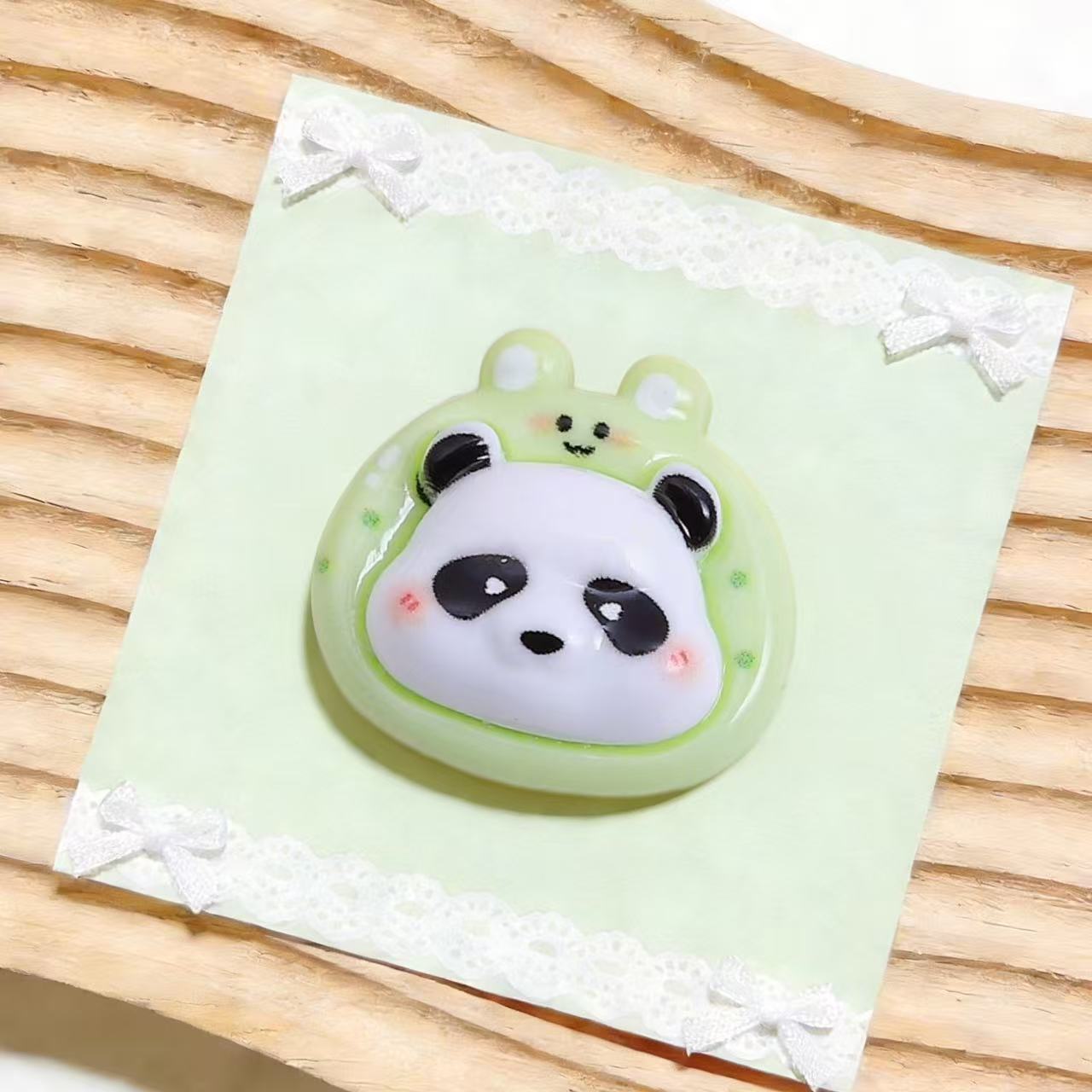 Cartoon food toy panda diy resin accessories, accessories, hair clips, fridge magnets, phone cases, shoe buckles, keychains wholesale pic 8