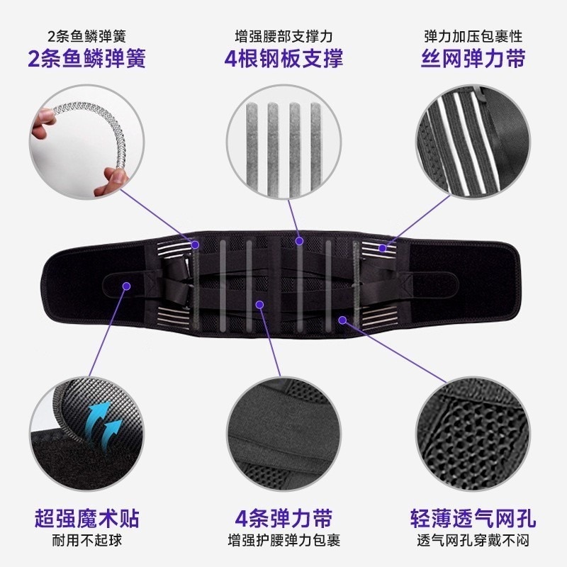 Cross-border waist support belt, elastic double pressure sports belt, squat fitness belt, lumbar muscle strain Application Scenario