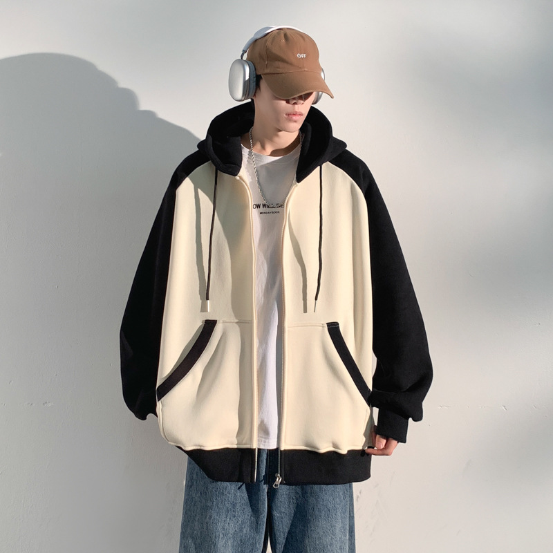 Foreign trade cardigan hoodie, men's spring and autumn style American trendy brand jacket, men's loose hooded couple top, fashionable coat Application Scenario