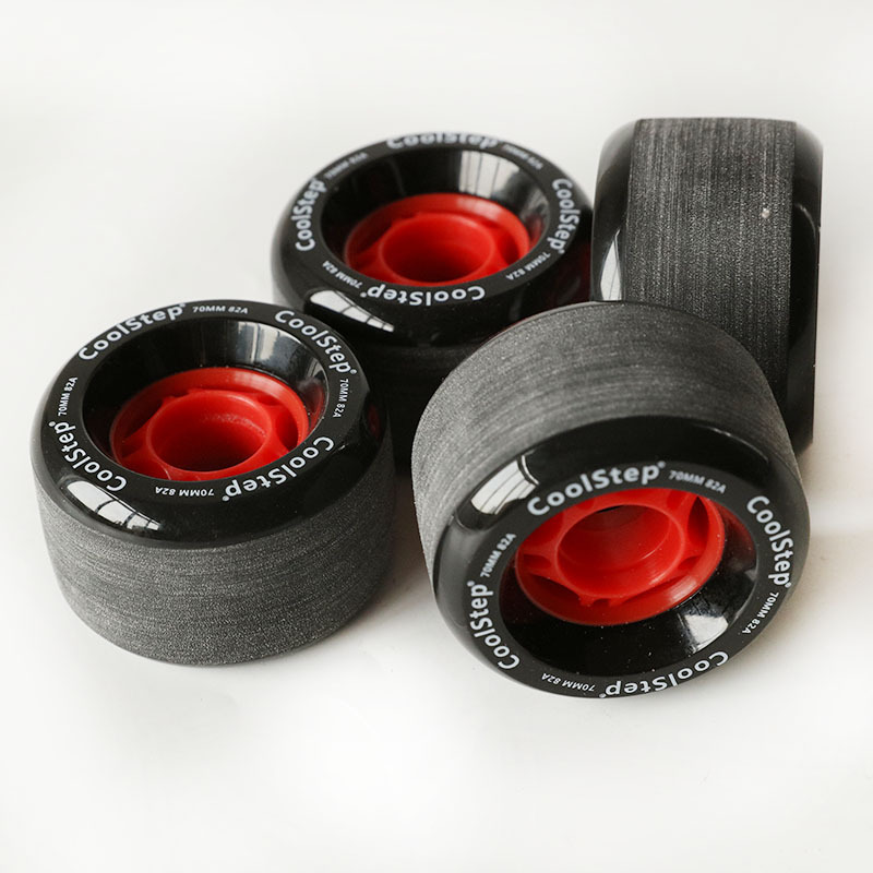70mm long plate accessory wheels, road sports, street brushing, wear-resistant sand PU wheels, multi-color four-wheel skateboard wheels, street brushing wheels Specification image