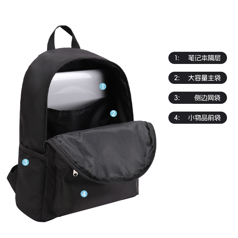 2023 nuevo hombre al aire libre commuter backpack transfronterizo al por mayor simple mochila versión coreana para estudiantes de gran capacidad mochila escolar Specification image