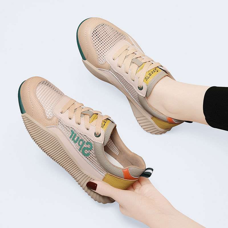 Soft-soled mesh breathable mesh shoes, lightweight sports shoes, anti-slip running shoes, women's 2025 summer thin casual travel shoes Specification image