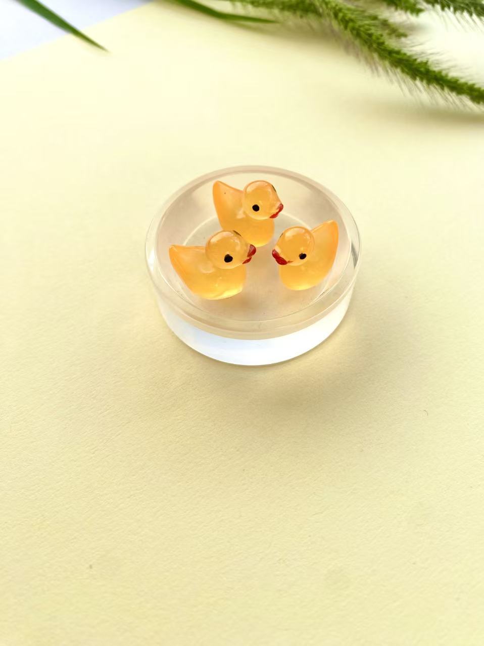 可爱彩色小鸭子树脂迷你DIY创意手工摆件详情7