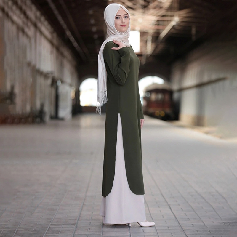 穆斯林女装abaya长款muslim中东服饰fashion回族晚礼服套装两件套详情图5
