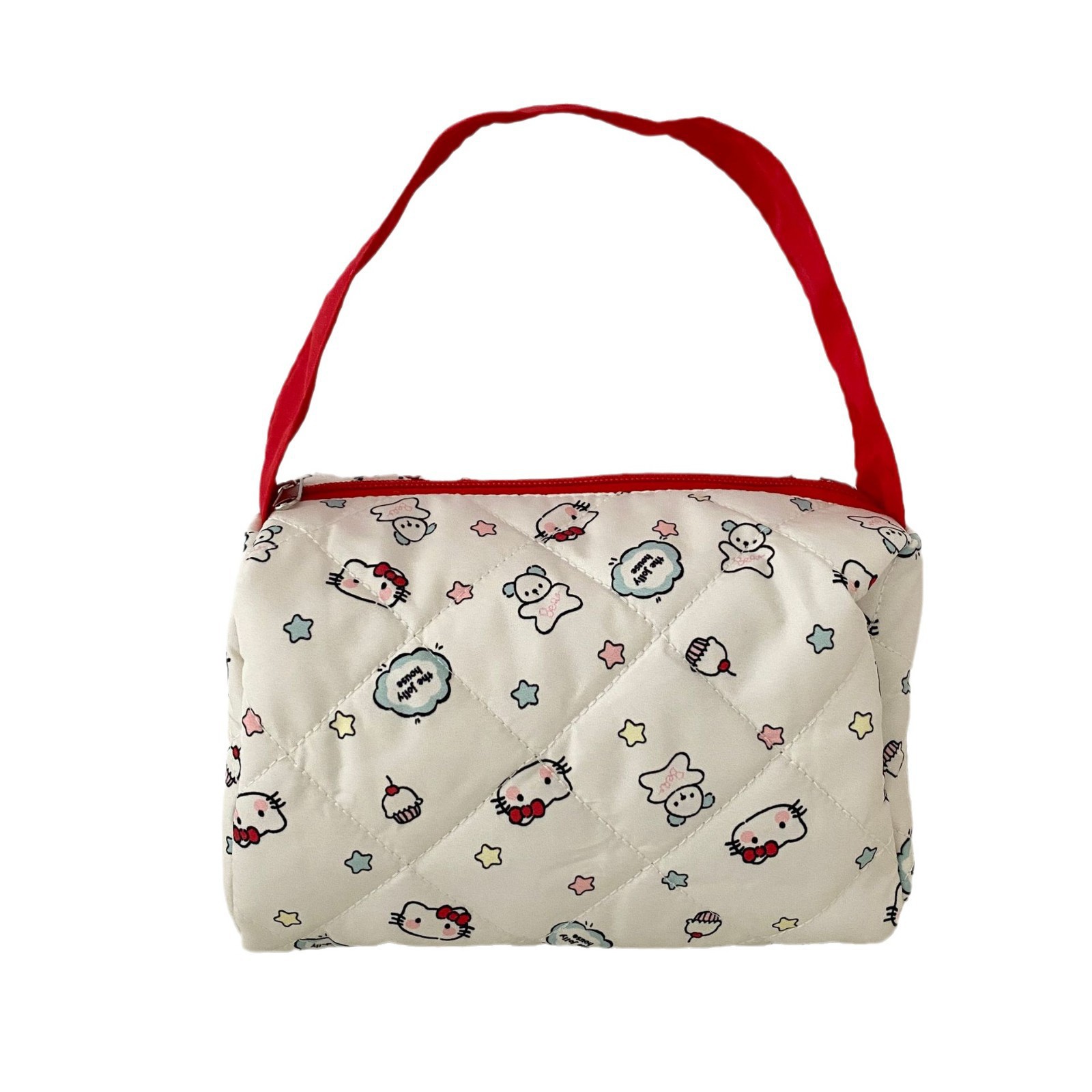 Cat large-capacity hand-held makeup bag 2025, new portable storage bag, toiletry bag, three-dimensional super cute handbag Item Picture