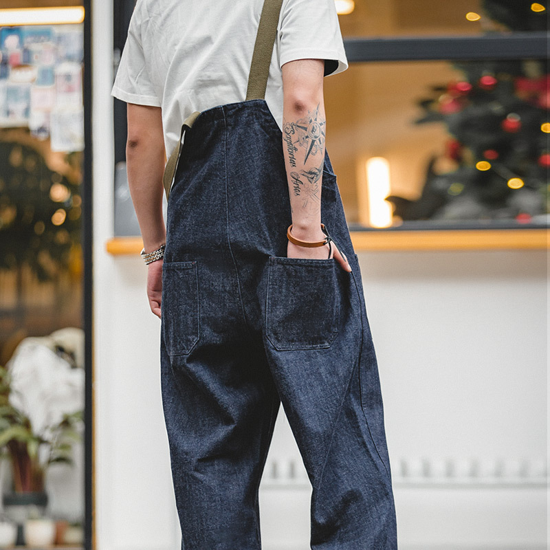 Madden workwear American retro deck overalls, spring and autumn washed denim red-eared straight-leg jeans for men's fashion Application Scenario