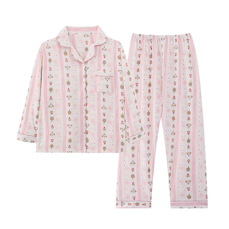睡衣女长袖韩版/蚕丝睡衣/冰丝睡衣/纯棉女式套装/法兰绒家居服拉链白底实物图