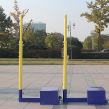 移动式标准排球网架排球柱升降加厚大配重箱排球羽毛球网球三用柱