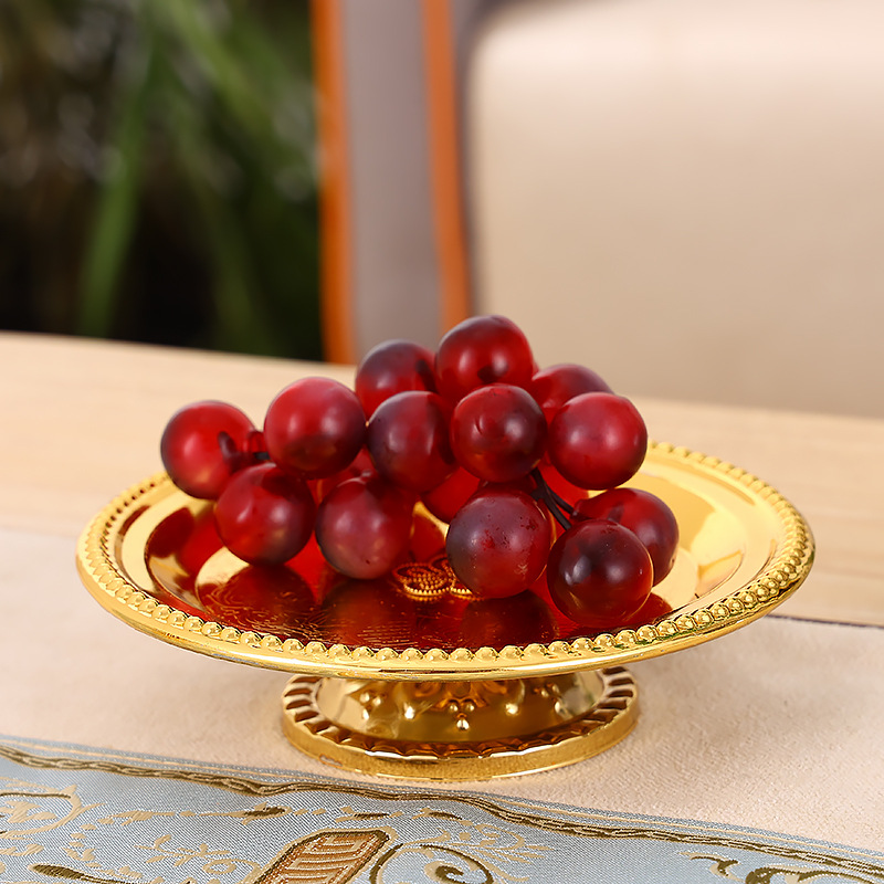 Foreign Trade High-End Dessert Table Birthday Cake Plate Wedding Party Tray Small Tray Fruit Plate Home Decoration Wholesale Application Scenario