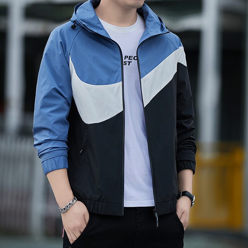 Hooded jacket for men, a new Spring/Autumn 2022 Hong Kong-style trendy brand sporty men's autumn top for men Specification image