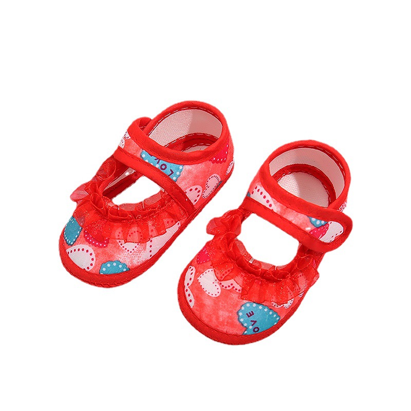 3-12 Months Spring And Autumn Newborn Cute Baby Shoes Princess Lace Soft Soled Baby Shoes Step Shoes Item Picture
